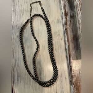 Elegant Black Beaded Necklace